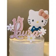 Topo de bolo Hello Kitty