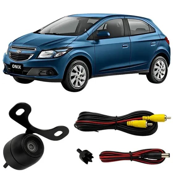 Onix Kit Câmera Ré Borboleta Automotiva Universal Noturna