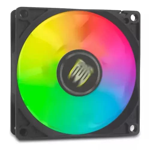 Cooler Fan Ventoinha Para PC Gabinete 80mm Led RGB 3 Pinos e Molex