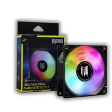 Cooler Led RGB Fan Ventoinha Para PC Gabinete 80mm 3 pinos Molex