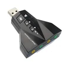 Placa De Som Áudio Externo Adaptador Usb 7.1 Pc Notebook Windows, Linux, Mac OS