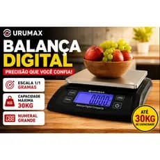 Balança digital  capacidade maxima 30 KG numeral grande escala 1/1 gramas