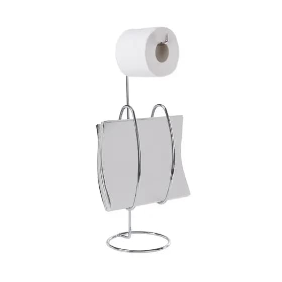 Papeleira banheiro lavabo Aço Cromado com Revisteiro Curve BRINOX 1792/000
