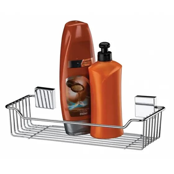 Prateleira banheiro Suporte porta Shampoo Inox Future modelo 7501