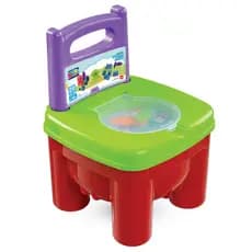 Brinquedo educativo Cadeira Brinkadeira Tic-Tac MK240 DISMAT 20 Peças bloco monta desmonta ESTIMULA