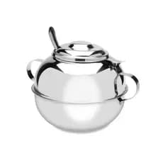 Açucareiro aço inox com tampa e colher 500g Ravinox 000411