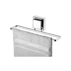 Porta toalha de rosto lavabo banheiro fixação por ventosa cromado com 25 cm marca Future modelo 8053