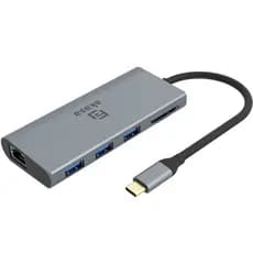 Docking Station Original Akasa HUB USB Tipo C 9 Portas HDMI 4K VGA 1080P RJ45 Gigabit SD PW 100W
