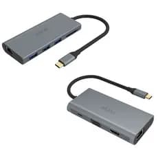 Hub Usb-C Akasa Dock Hdmi 4k Vga Usb 3.1 Ethernet Gigabit Sd