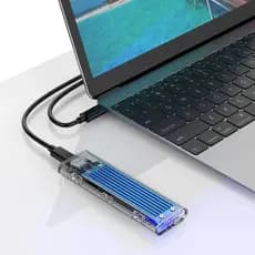 Case SSD M2 NVMe Externo Pcie Ngff Sata Usb-c Transparente 2230 2242 2260 2280