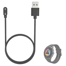 Carregador Usb Compatível Com Smartwatch QCY GT S8 Redondo magnetico Magnético