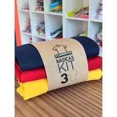kit com 3 camisa fio 30.1 premium cores aleatorias ADULTO OU INFANTIL