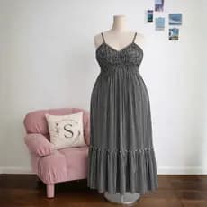 Vestido Plus Size Lastex Longo Alcinha Regulável Moda Verão Estampado Florido Elegante com Babadinho