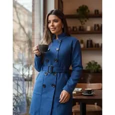 Sobretudo Feminino C/ Botões Casaco De Frio Grosso Premium