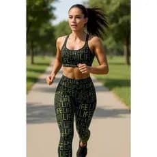 Conjunto LIFE Fitness Feminino Top Alcinha e Legging Fitness Zero Transparência