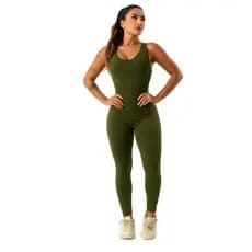 Macacão Fitness Longo com as Costas Abertas Macacão Academia Feminino
