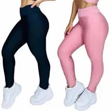 kit 2 Leggings Suplex Kit 2 Calças Fitness Feminina ZERO TRANSPARÊNCIA