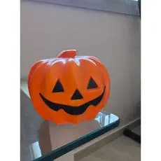 Abóbora Halloween Decorativa com Luz LED - Iluminação Segura p/ Festa