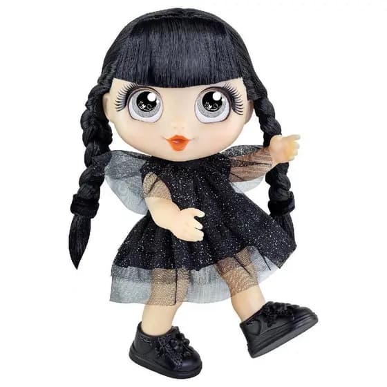 Boneca Wandinha Addams Musical e Luz 28 cm ou 33 cm Emborrachada c/ Acessórios Oferta