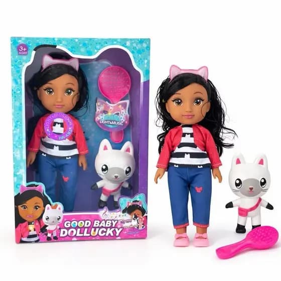 Boneca Casa da Gabi 28 cm  Acompanha Gatinho Musical e com Luz Promoção