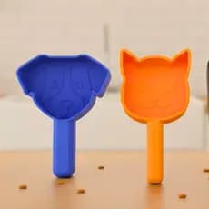Pegador de Ração para Cachorro e Gato – Colher Medidora para Comida de Pet Formato Fofo