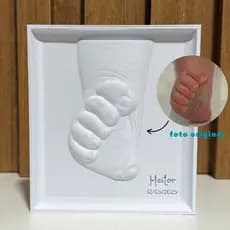 Quadro de lembrança  Porta retrato Personalizado em Relevo – Pé ou Mão a Partir de Foto - Quadro de recordação
