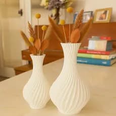 Kit 2 Vasos Decorativos em Espiral - Varias Cores - Design Minimalista para qualquer ambiente - Decoração Casa