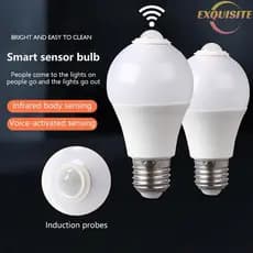 [EL] E27 PIR Sensor De Movimento Lâmpada 5W 9W 15W LED Com Detector Luz Noturna Nova