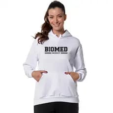 Blusa Moletom Canguru Feminina Biomedicina Faculdade Formatura Casaco De Frio Flanelado com Capuz