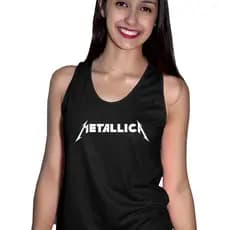 Regata Feminina Academia Banda Rock Metallica Blusa Fitness