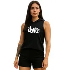 Regata Com Capuz Feminina Fitdance Academia Camiseta Tapa Bumbum