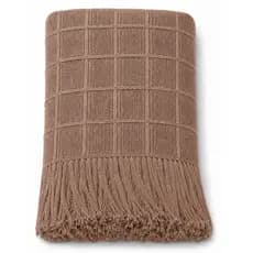 Manta Xale 100% Algodão Franjas Sofá 1,70x2,40 Decorativa Cama Poltrona Toque Macio
