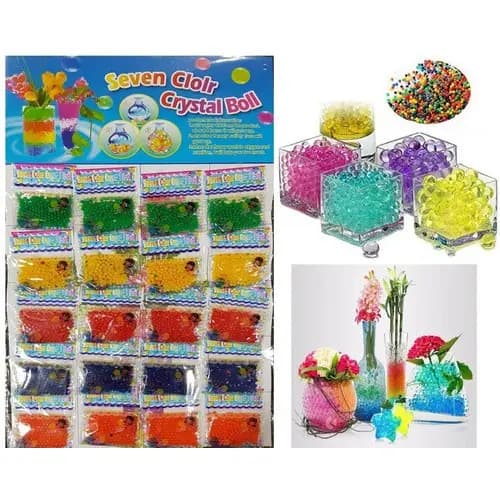 20 Saquinhos Bolinhas Gel Planta Cresce Na Água Orbeez Decoração
