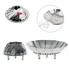 Cesto De Cozimento Inox A Vapor Para Cozinhar Legumes E Verduras