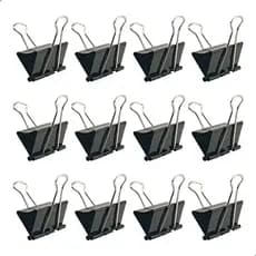 Prendedor De Papel Binder Clip 51mm Caixa Com 12 Unidades