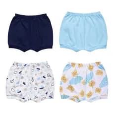 Kit 4 Shorts Bebê Tapa Fralda Liso E Estampado Menino e Menina Short Premium