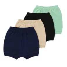 Kit 4 Tapa Fralda Menino Menina Bebê Short Algodão Premium