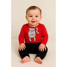 Conjunto bebê body+calça outono inverno infantil menina menino