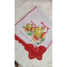pano de prato com bico de crochê/bico de  borboleta/cozinha/pano  de prato grande/enfeitar a cozinha