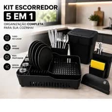Kit Completo Escorredor Porta Pratos Copos Talheres Secador Organizador De Pia Cozinha