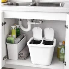 Lixeira Plástica Seletiva 25L Modelo Elegance Cozinha Escritório