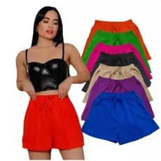 Super oferta KIT 5 Shots Duna feminino Plus Zise Tamanhos M G GG G1 G2 G3