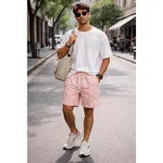 Promoção de Verão Shorts Bermuda Estilo Mauricinho Masculino Praia
