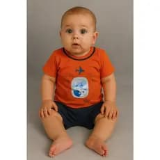Conjunto Roupa De Bebê Menino Verão Camiseta E Bermuda