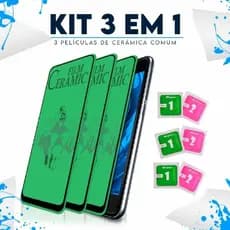 KIT 3 Película De Cerâmica 3D Toda Para