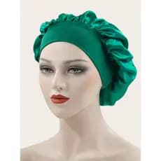 Touca de Cetim Antifrizz - VERDE - Tratamento Capilar Sono de Beleza