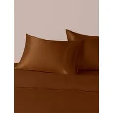 Fronha de Cetim Antifrizz - MARROM LISA - 1 Unidade Sem Enchimento