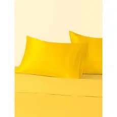 Fronha de Cetim Antifrizz - AMARELA LISA - 1 Unidade Sem Enchimento