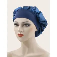 Touca de Cetim Antifrizz - AZUL MARINHO - Tratamento Capilar Sono de Beleza