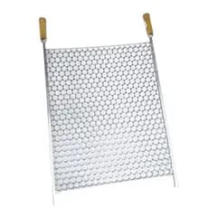 Grelha Para Churrasqueira Churrasco Grande 50X60cm Moeda Com Pontas Aço